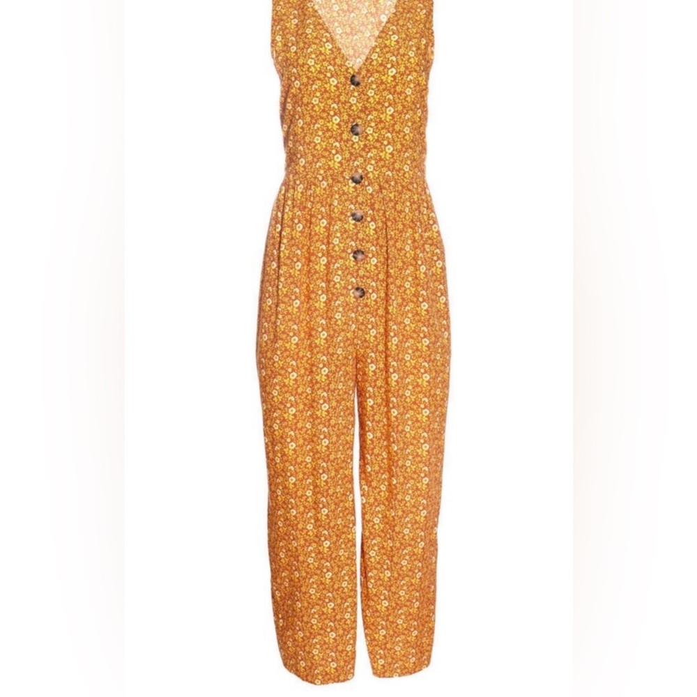 Madewell Button-down Floral Jumpsuit